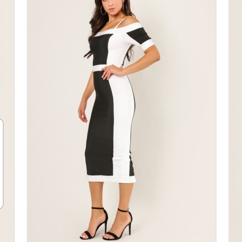 COLD SHOULDER BANDAGE DRESS - Picture 3 of 3